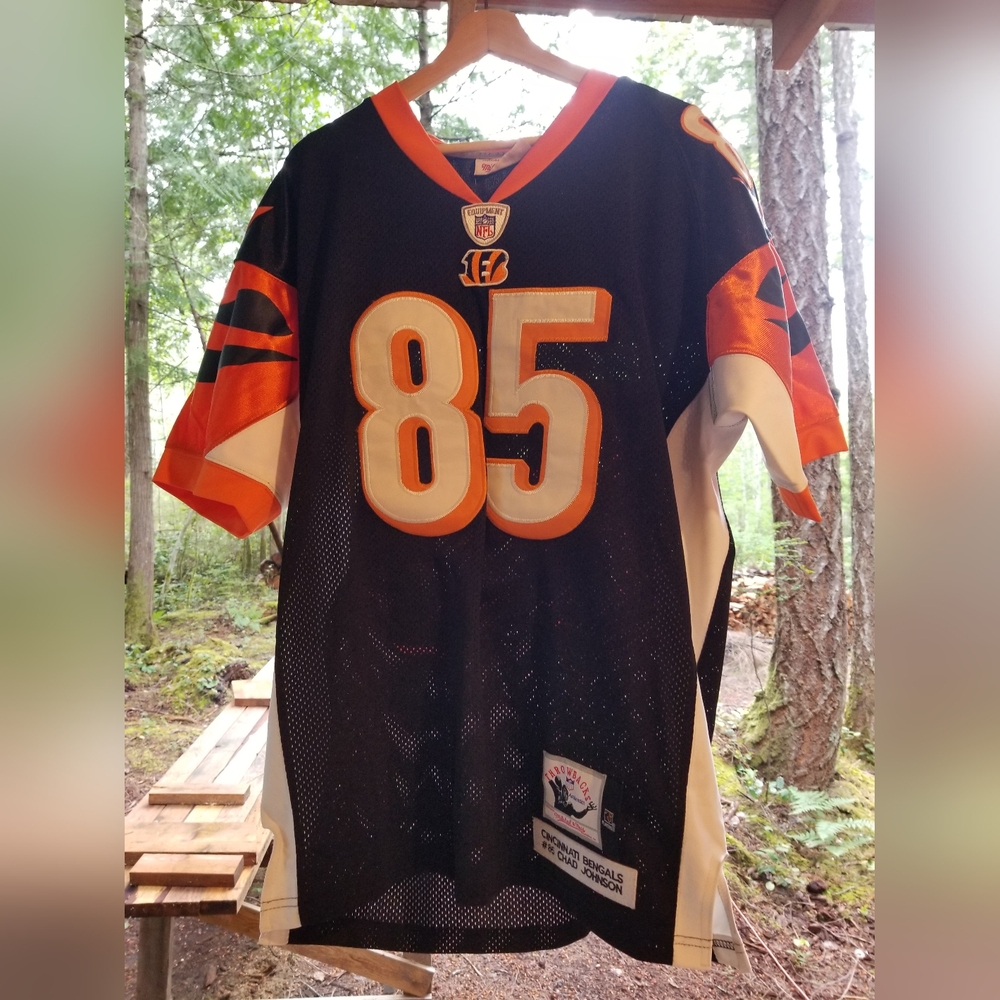 Mitchell & Ness NFL Throwbacks Jersey T Shirt Cincinnati Bengals Johnson Large